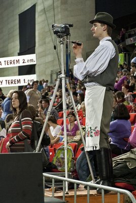 Cameraman in costume, too