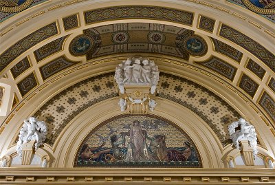 Artwork, one end of main entry