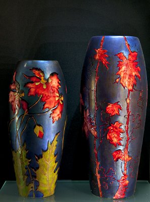 Vase, poppies (1898); vase, grapevine (1898)