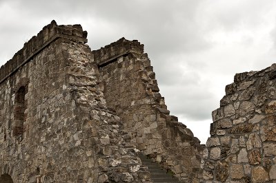 10-foot-wide castle walls