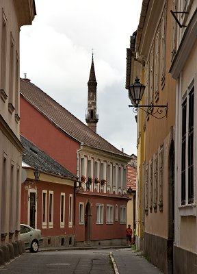 Quiet street and minaret