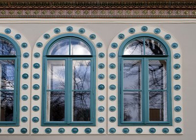 Windows of Zsolnay Culture Quarter