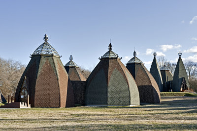 Yurt structures by Csete Gyrgy