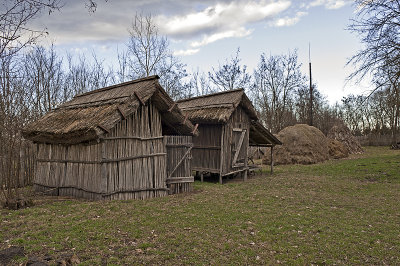 Skanzen, farm yard buildings