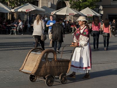 Lady with a baby carriage
