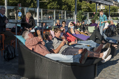 Stockholmers enjoying the weather