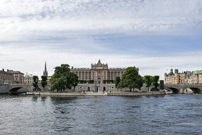 Helgeandsholmen island and Parliament