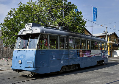 Newer old tram on Djurgrden