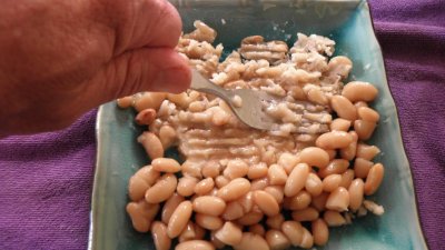 Mashing the beans