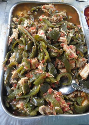 Rajas de Chile Poblano con Carne de Puerco