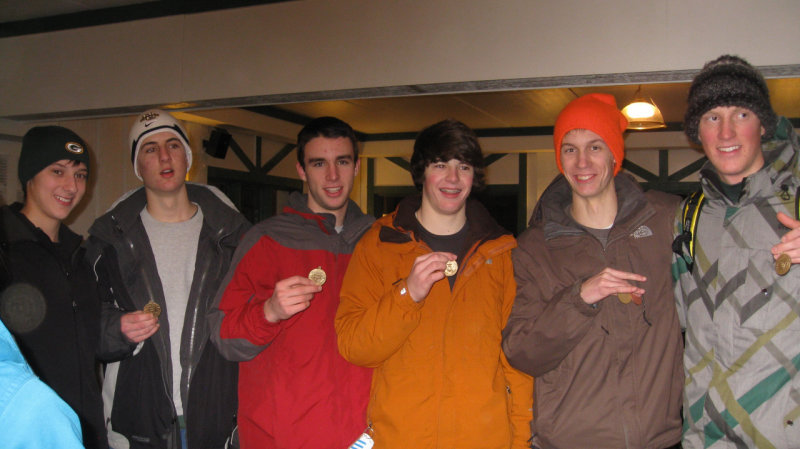 Jake and teammates looking happy