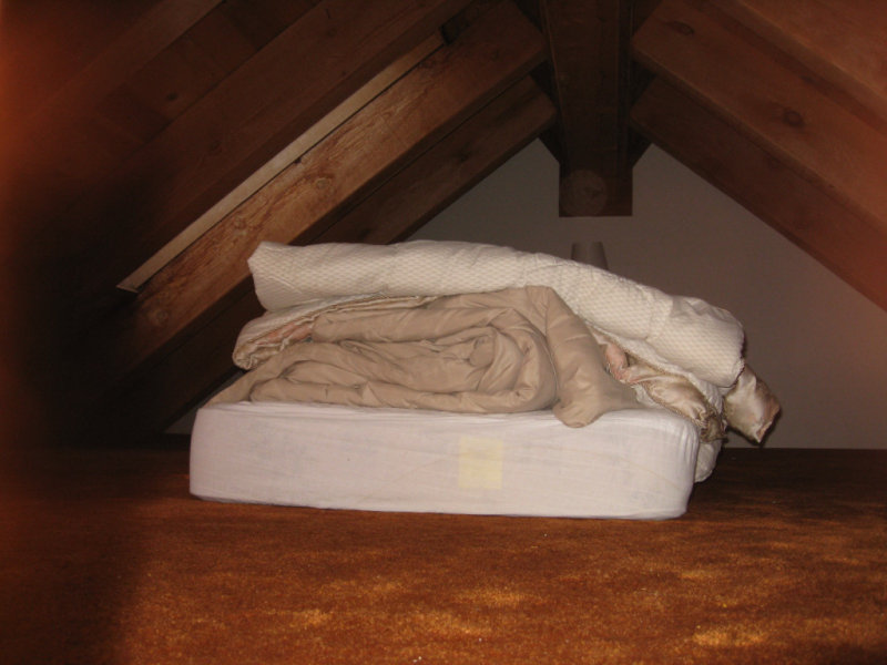 The house even had an attic with bedding