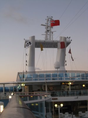 Flags on the ship