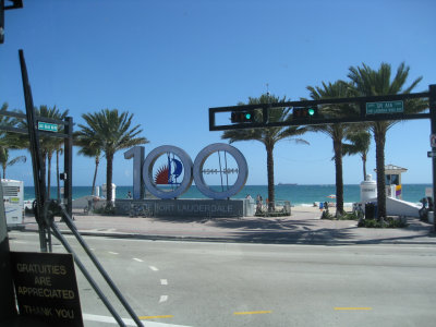 Entrance to the Fort Lauderdale beachfront