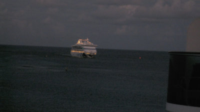 Another cruise ship waiting