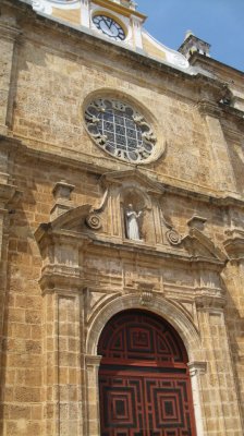 Outside the church