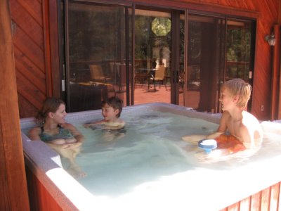 Hot tub at the Jack Circle house