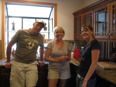 Posing in the kitchen of the Maryanne house