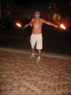 Fire juggler.