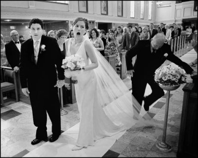 At a recent wedding. Paul is in rear, right, on aisle