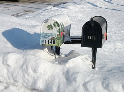 Mail boxes on Jan. 1