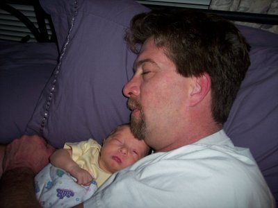Molly & her Daddy napping