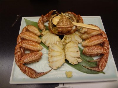 Crab Kaiseki feast in Sapporo: main course 