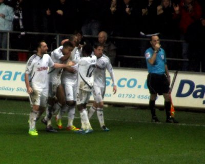 The Linesman Celebrates Whilst Clearing a Nasal Blockage