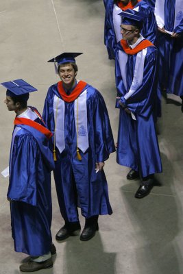 carl lining up for his diploma