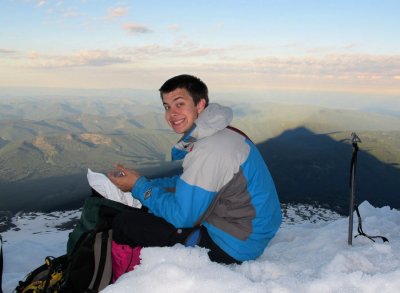 Carl on the early morning ascent