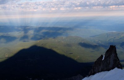 Rays on the shadow
