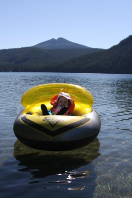 Josie on a Raft