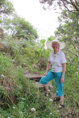 Mom climbs lots of stairs