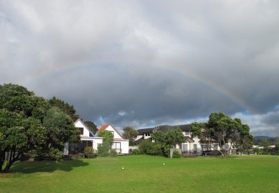 rainbow over Oma's house
