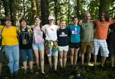 hiking crowd middle