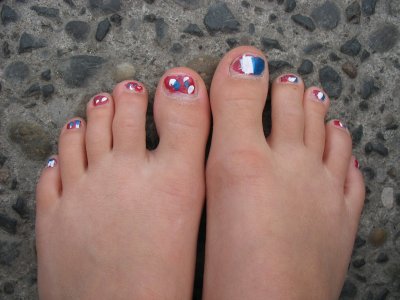 Celebratory toes