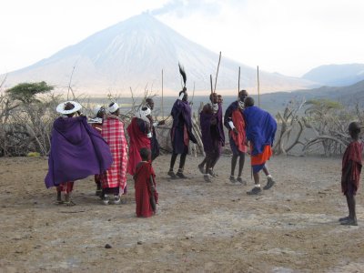 Volcano view with Masai dancer.jpg