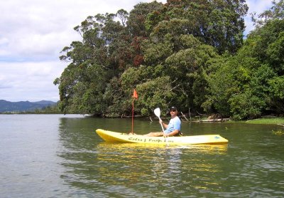 kajaking in the Tairua River estuary