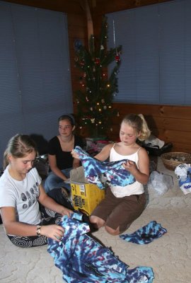 Opening gifts