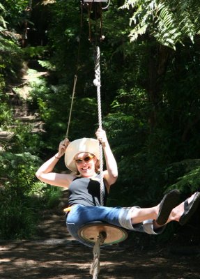 Stephanie on the flying fox