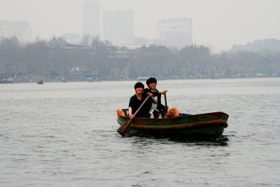 on the lake