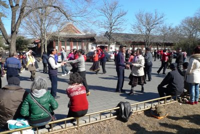 dancing in the park