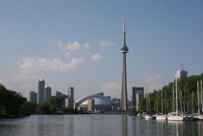 CN TOWER - the main vista leaving Toronto harbour