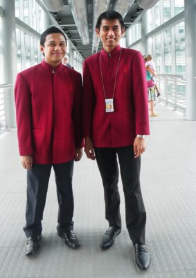 Young men in Red