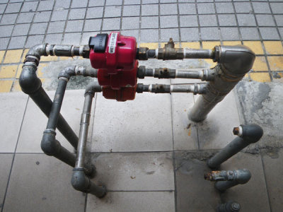 Red Plastic Water Meter