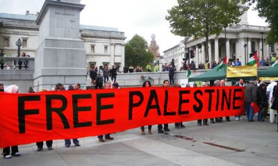 Long Red Banner - Free Palestine