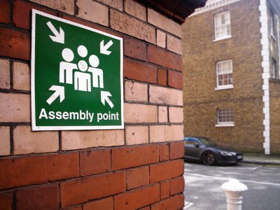 Assembly Point Green Sign