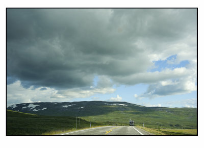 Crossing Saltfjellet,near the arctic circle.....