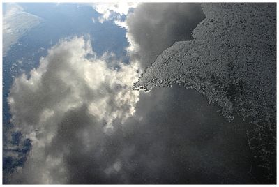 Reflection on wet tarmac