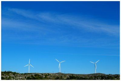 Windmills on the border between Norway and Sweden.